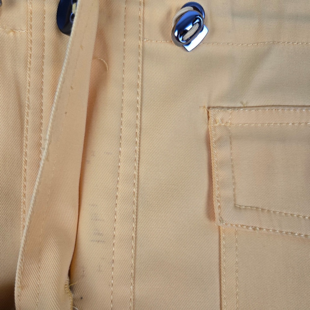 Ruby Rd Womens Yellow Utility Jacket 12 Button Front Drawstring Waist 3/4 Slv - Picture 9 of 9